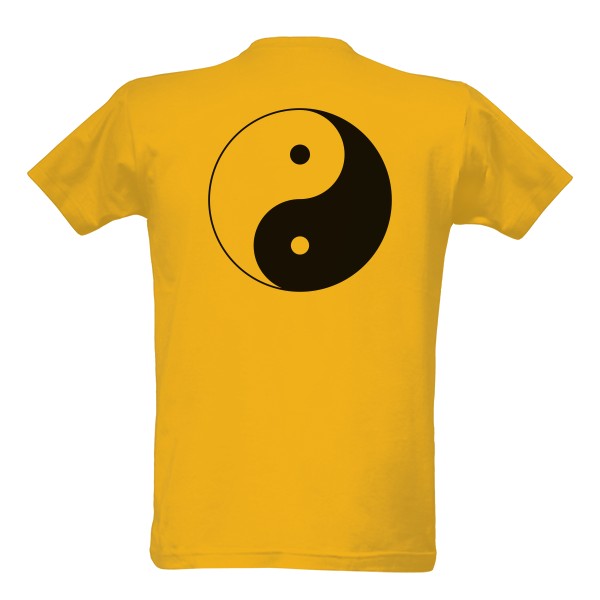 Tričko s potiskem Yin - Yang (průhledný, záda)