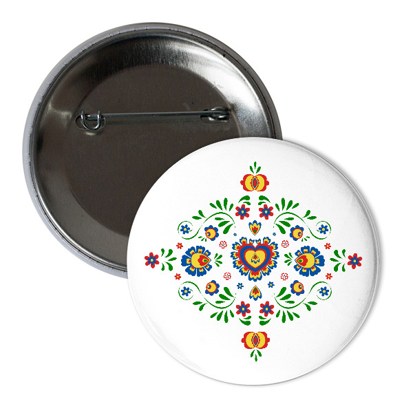 Odznáček  s potiskem Folklórní ornament