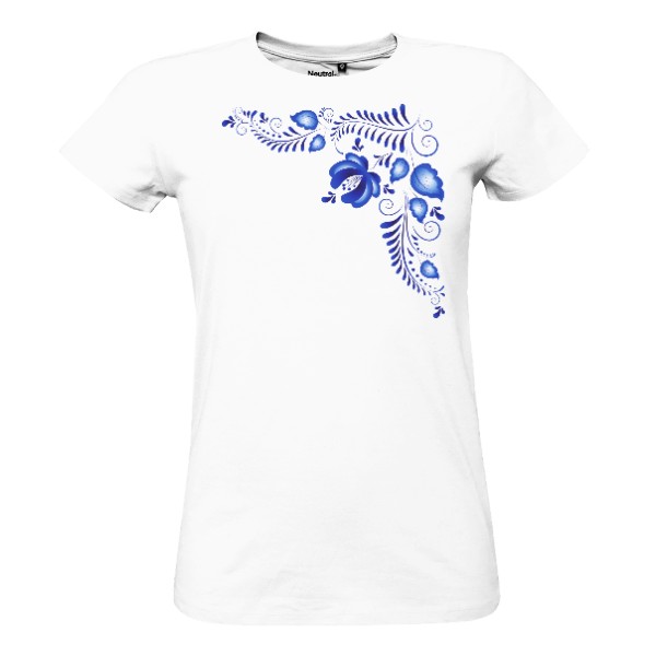 Lidový ornament, modrotisk